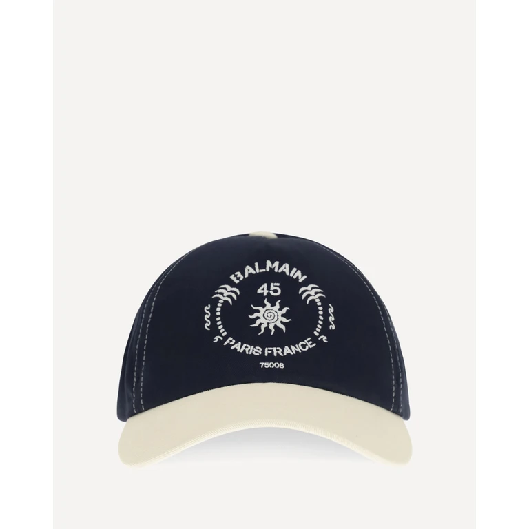 BALMAIN Bicolor Baseball Cap with logo Male UNI