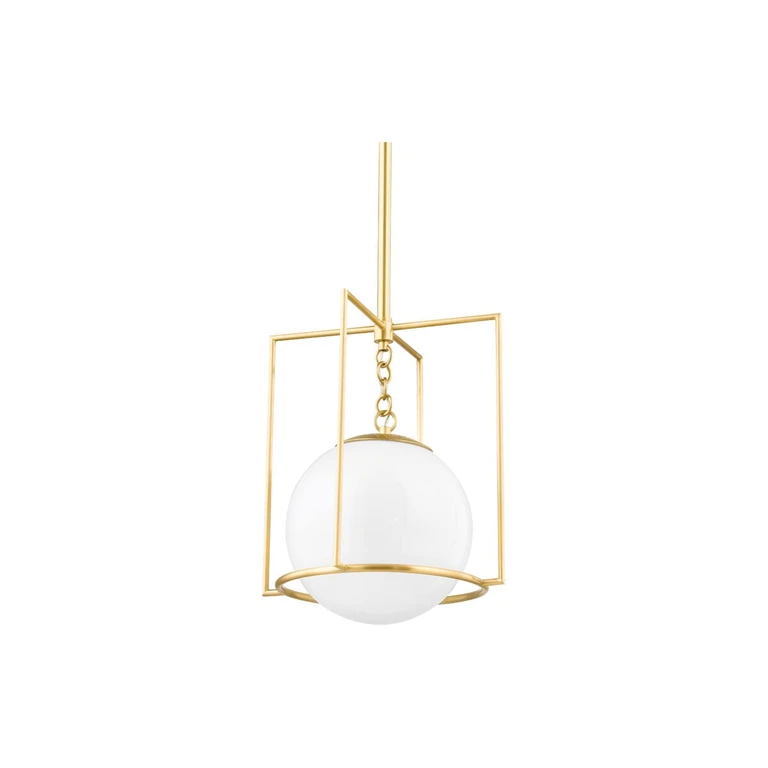 Mitzi Frankie Mini Pendant in Aged Brass