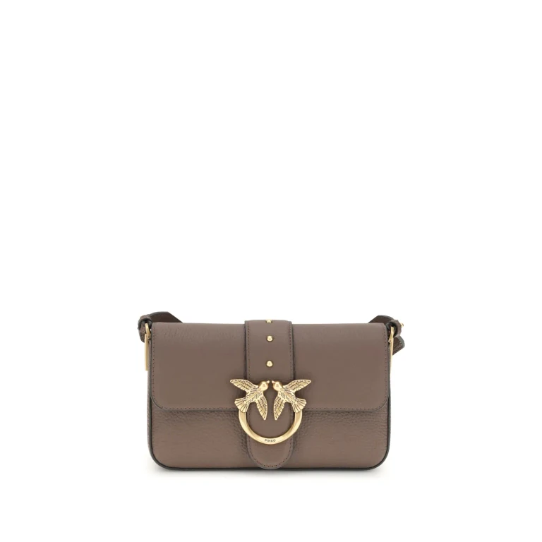 Pinko Love Leather Shoulder Bag