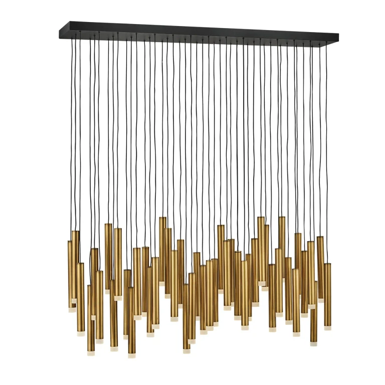 Heritage Brass LED Linear Pendant from the Harmony Collection