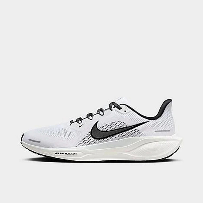 Nike Men's Pegasus 41 Running Shoes in White/Black/Pure Platinum Size: 7.0