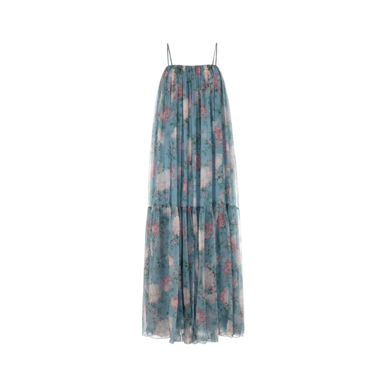 Chloé Printed Muslin Long Dress