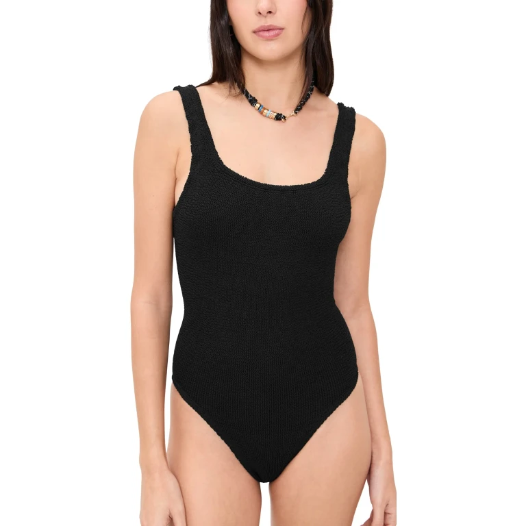 Hunza G Coverage Square Neck Swimsuit Black One Size
