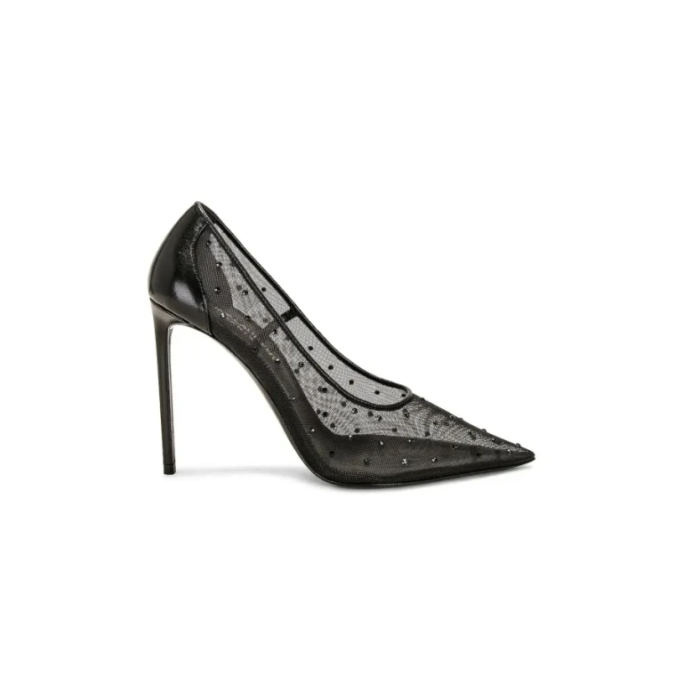 Saint Laurent Rhinestone Mesh Anja Pumps