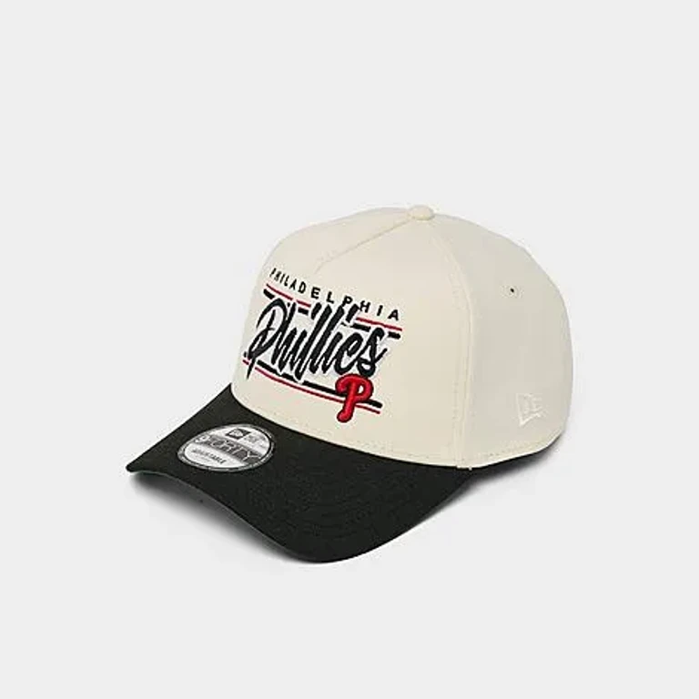 New Era Philadelphia Phillies MLB 9FORTY Snapback Hat in Chrome/Black