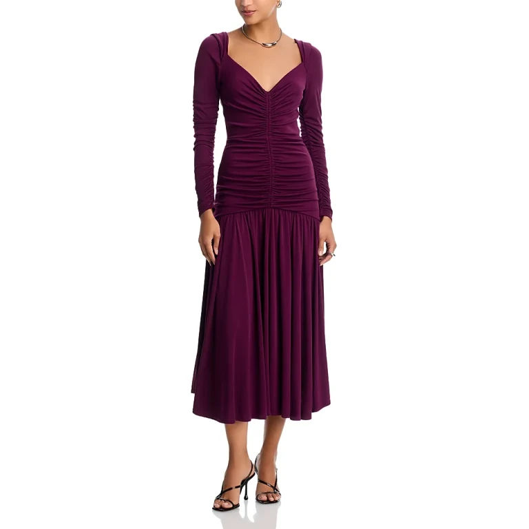 Cinq a Sept Evedene Ruched Midi Dress