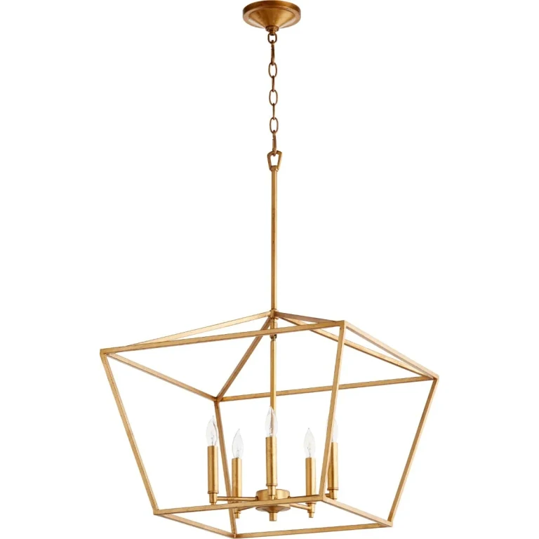 Quorum Gabriel 5-Light 18" Dinette & Breakfast Chandelier in Gold Leaf