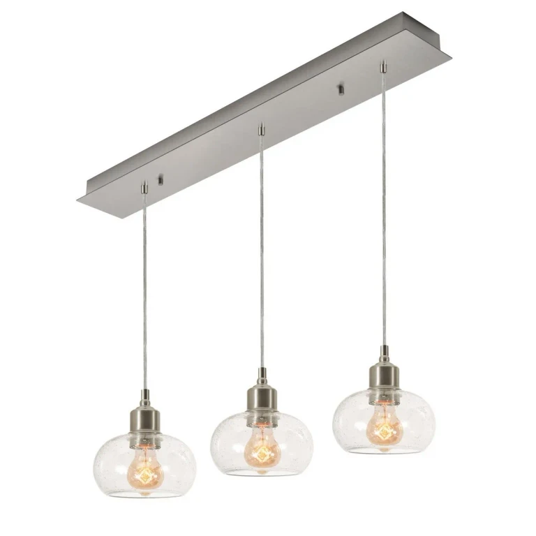 Laney 3-Light Pendant in Satin Nickel
