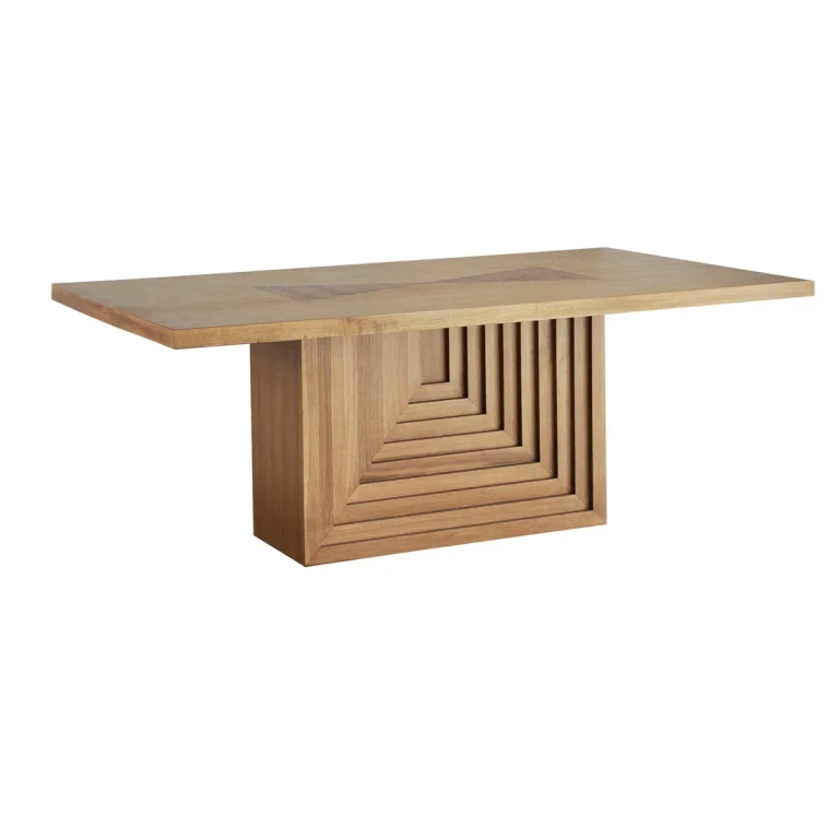 Oyster Dark Oyster Dining Table from the Crockett Collection