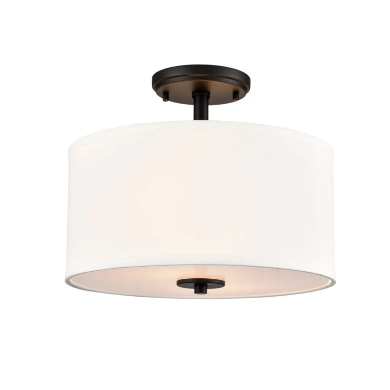 Matte Black Semi-Flush Mount from the Guyten Collection