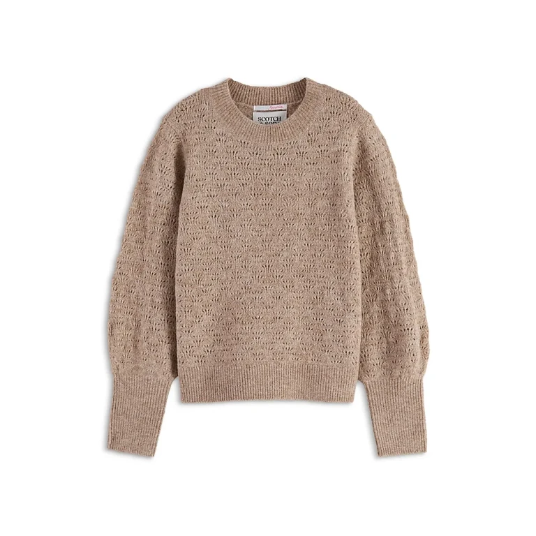Scotch & Soda Girls' Ajour Knitted Sweater - Little Kid, Big Kid