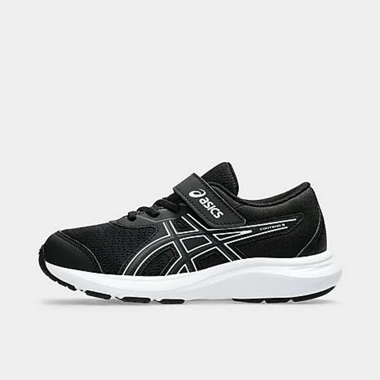 Asics Little Kids Contend 9 Running Shoes in Black/White Size: 1.0