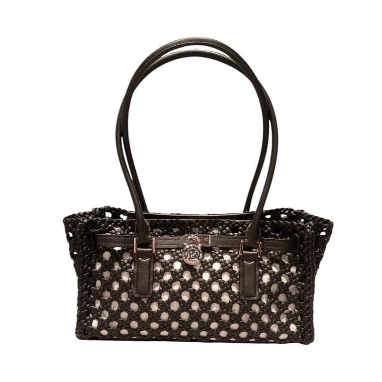 Michael Kors Sm Ew Shoulder Tote Black Calf Leather Bag - Women