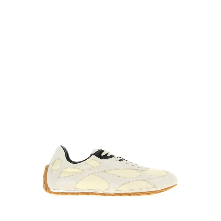 Bottega Veneta Two-tone Suede And Fabric Orbit Sneakers