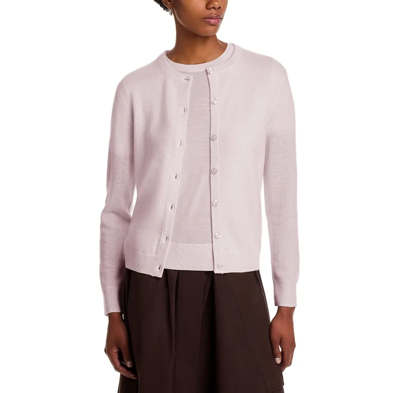 Cashmere Crewneck Cardigan Sweater - Exclusive