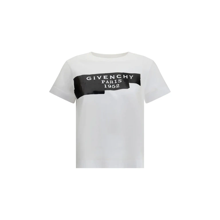 Cotton T-shirt With Print Black Givenchy Tape