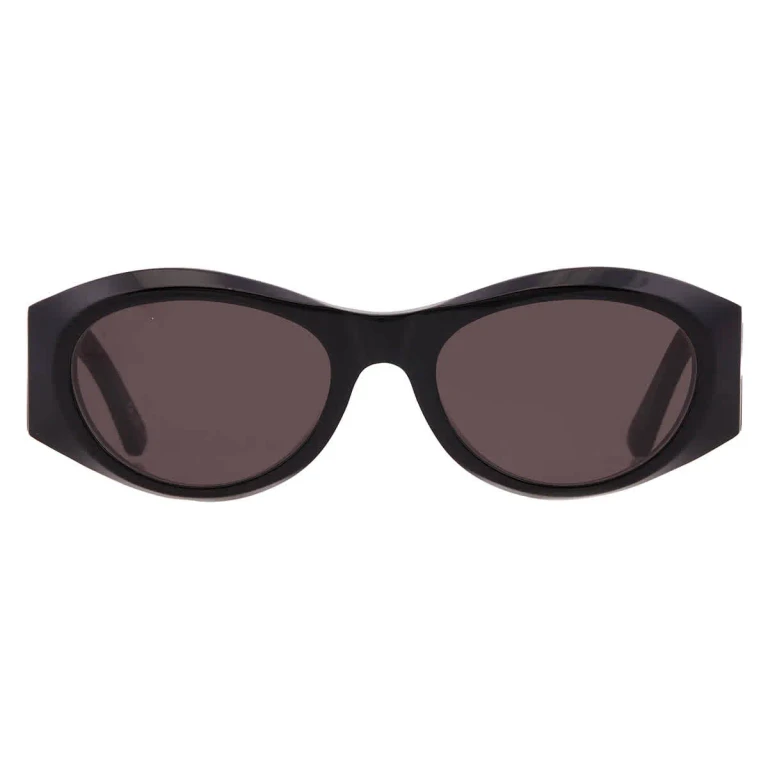 Balenciaga Grey Oval Ladies Sunglasses BB0396SK 001 55