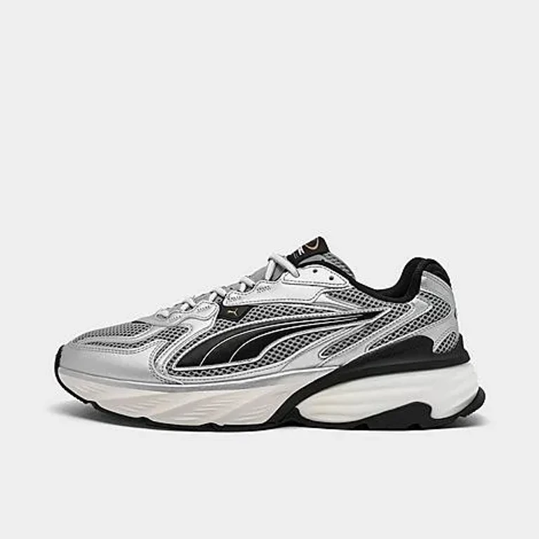 Men's Puma Fade NITRO LS Casual Shoes in Puma Silver/Cool Mid Grey/Puma Black Size: 7.5