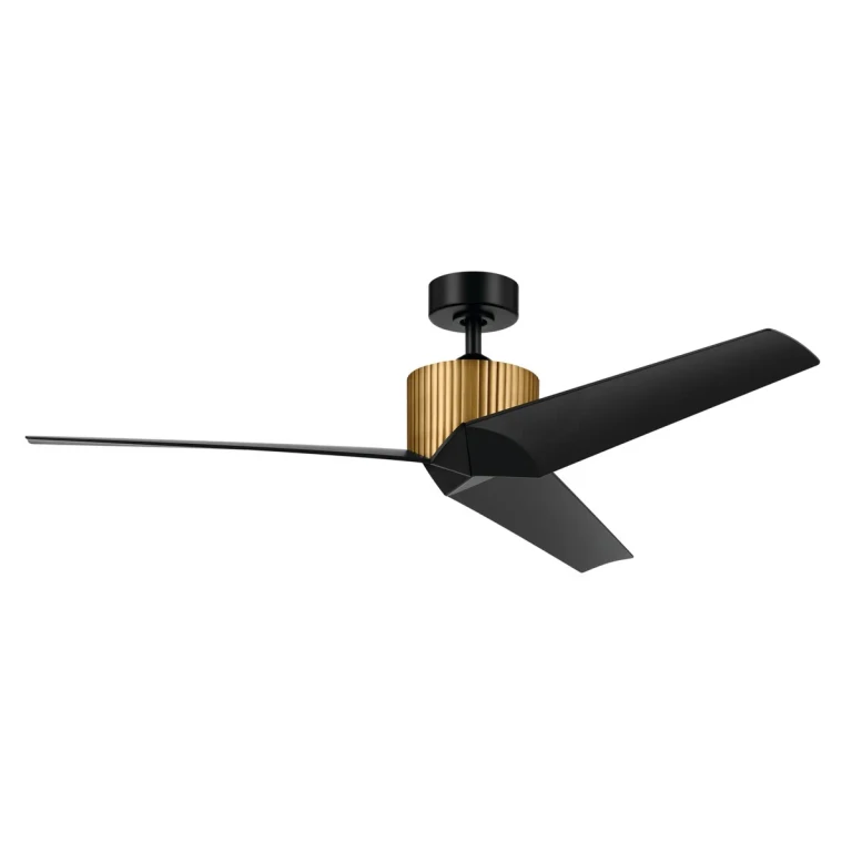 Natural Brass 56"Ceiling Fan from the Almere Collection