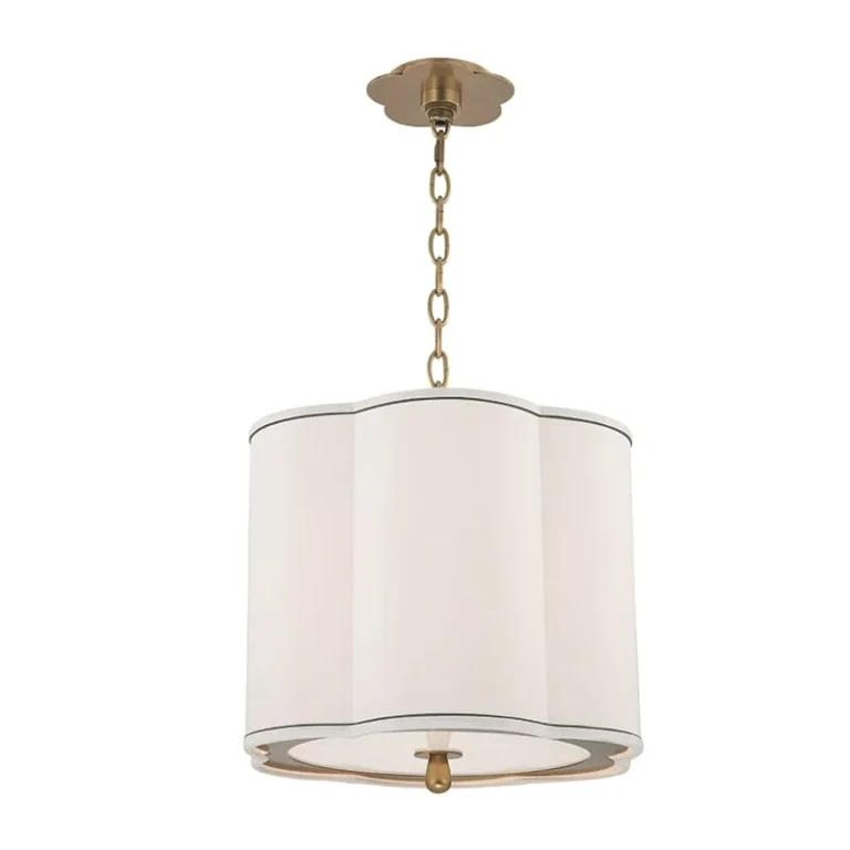 Sweeny 3-Light 15" Pendant Light in Aged Brass
