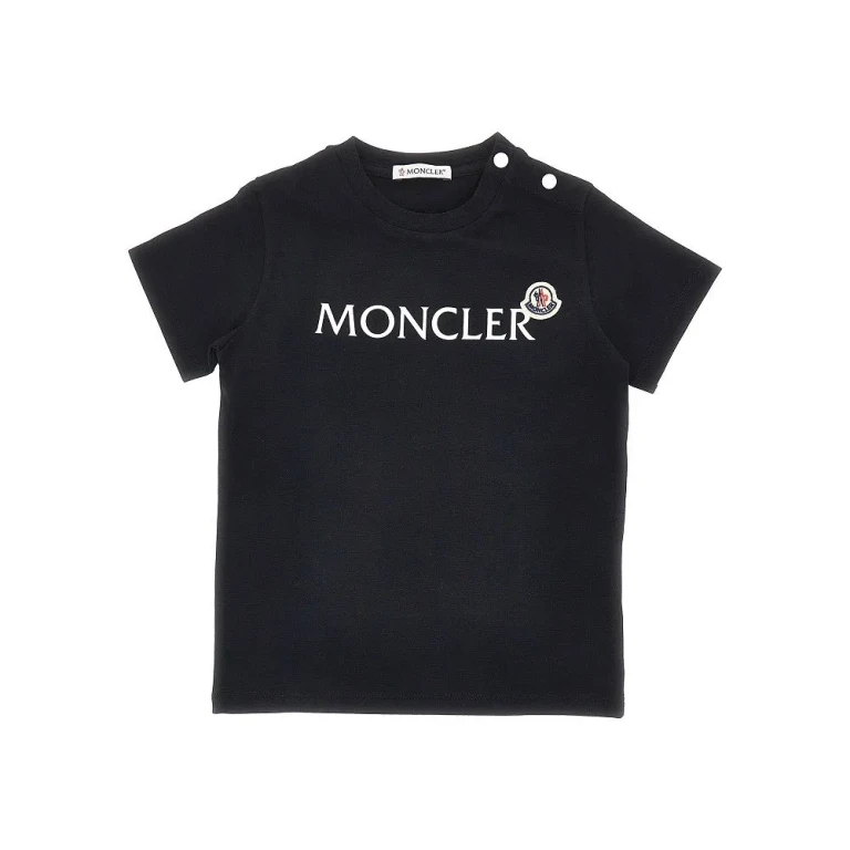 T-shirt Moncler em algodão elástico com logótipo para criança