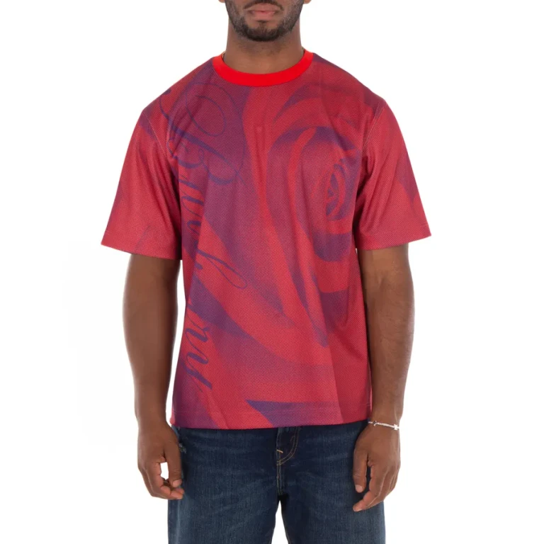 Burberry Rose Print Football T-Shirt