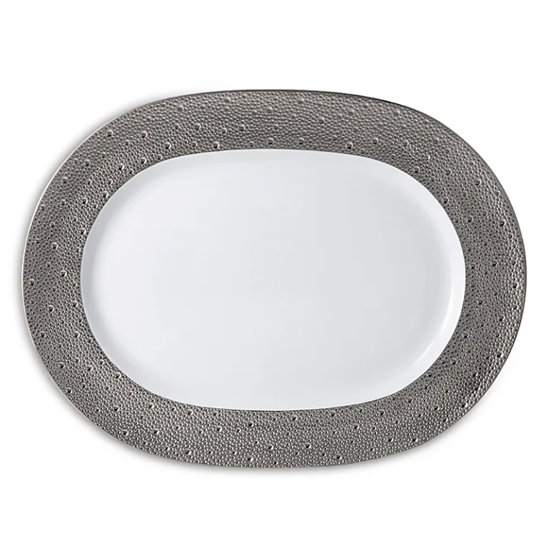 Bernardaud Ecume Platinum Oval Platter