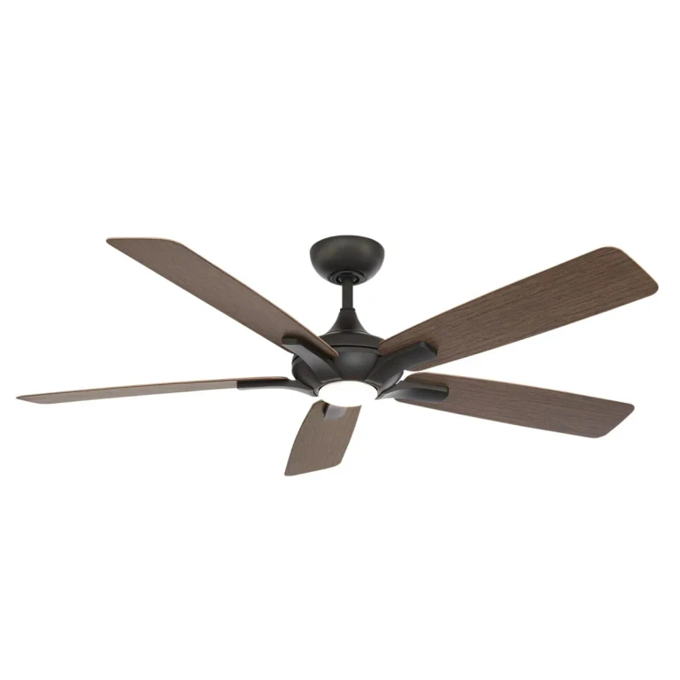 Modern Forms Mykonos Indoor and Outdoor Ceiling Fan in Bronze and Dark Walnut