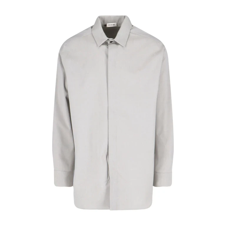 Fear of God eternal Beige Crewneck T-shirt With Dropped Shoulders And Tonal Embroidery On The Front In Cotton Blend Man