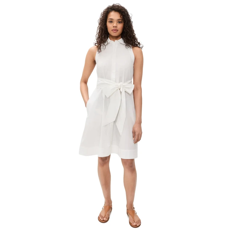 Lisa Marie Fernandez Alison Shirt Dress White Poplin XS