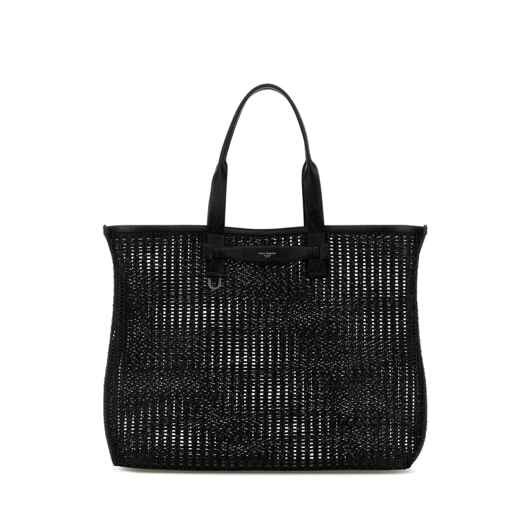 Black Mesh Shopping Bag Neronero Borse A Mano - Men