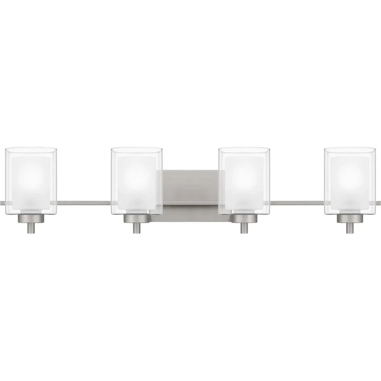 Brushed Nickel Four Light Bath from the Kolt Collection