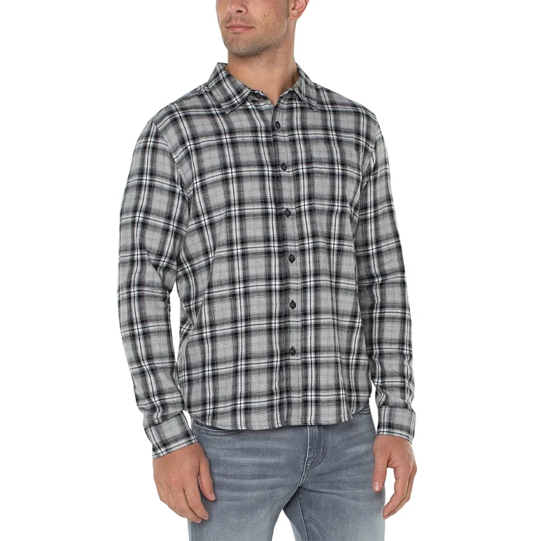 Liverpool Los Angeles Button Front Long Sleeve Shirt