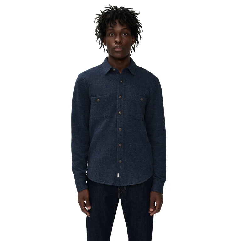 Marine Layer Pacifica Stretch Twill Jacket Blue/Green Baja Stripe M