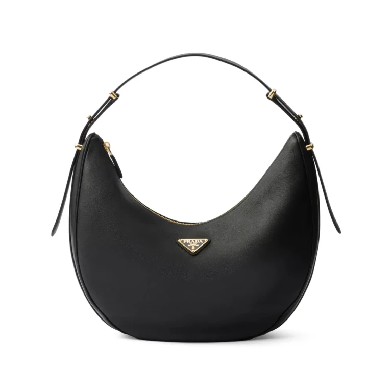 Prada Large Logo-plaque Leather Shoulder Bag