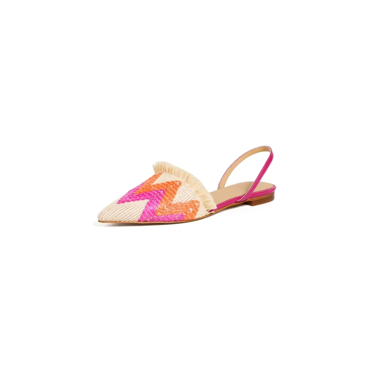 Castañer Berta Flats Natural/Naranja/Fuchsia 41