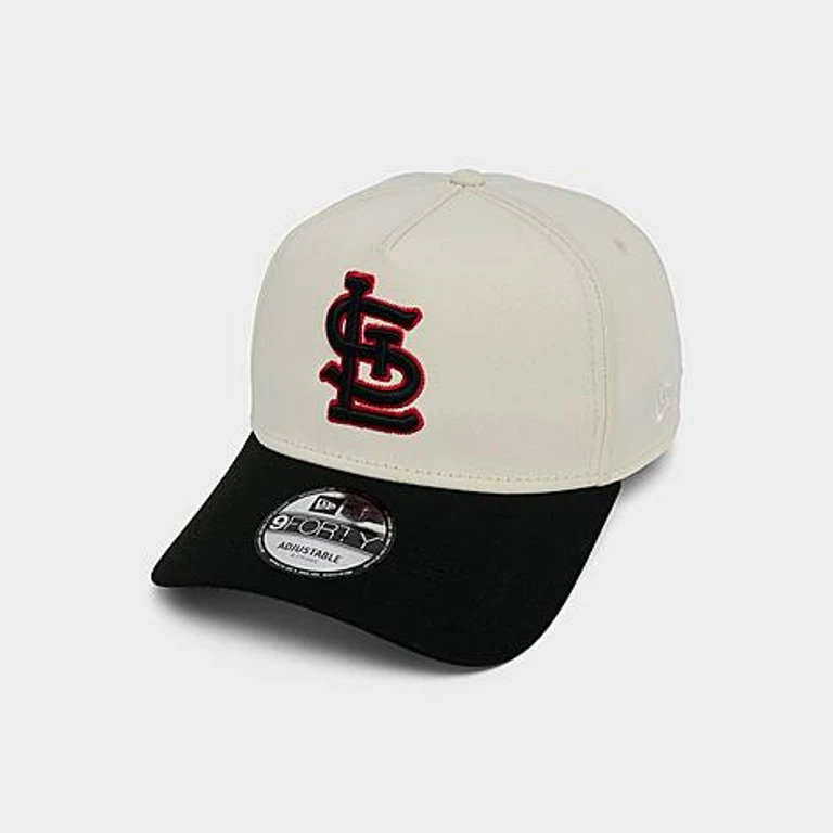 New Era St. Louis Cardinals MLB 9FORTY A-Frame Snapback Hat in Chrome/Black