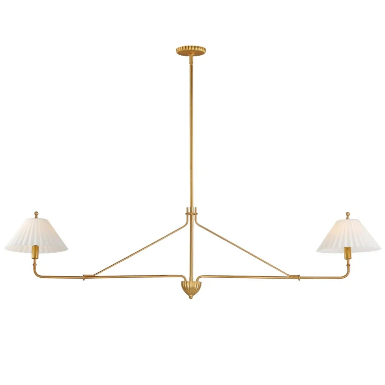 Gold Leaf Two Light Pendant from the Kismet Collection