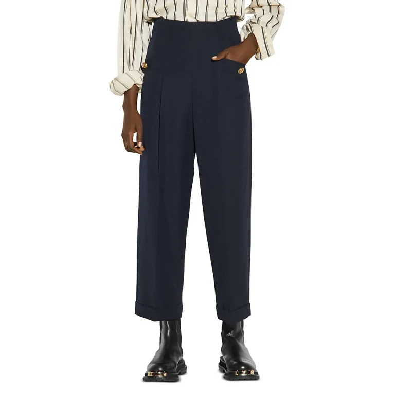 Sandro Sieny Wide Leg Pants