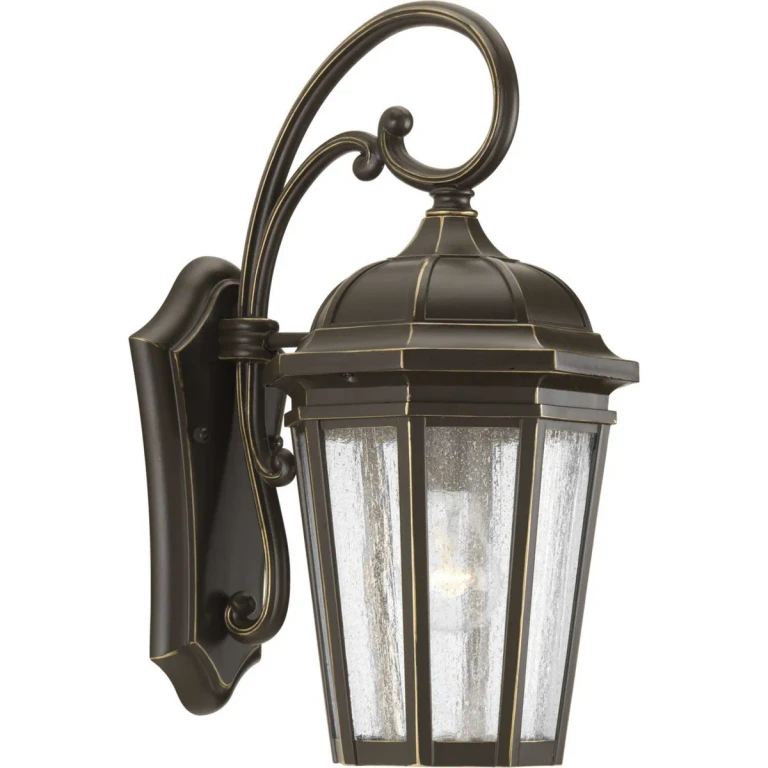 Antique Bronze One Light Wall Lantern from the Verdae Collection