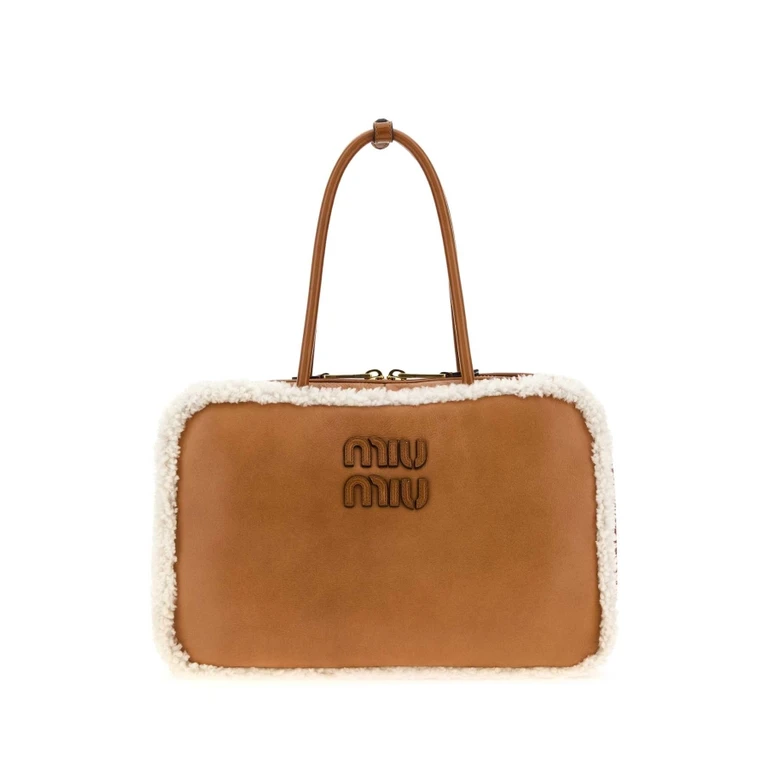 Camel Leather Beau Handbag