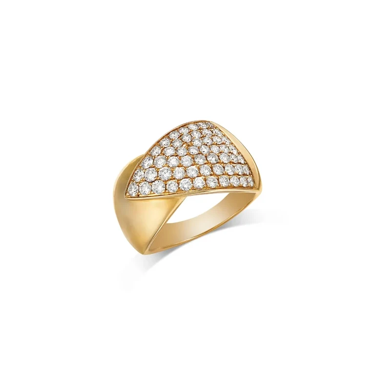 Diamond Statement Ring in 14K Yellow Gold, 1.15 tcw