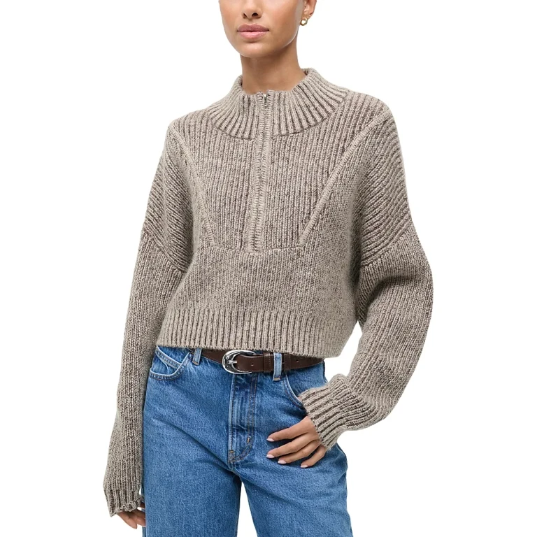 Staud Hampton Cropped Sweater