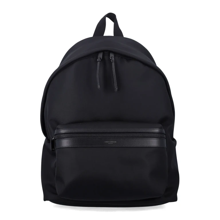 Saint Laurent City Backpack In Econyl, Smooth Leather And Nylon