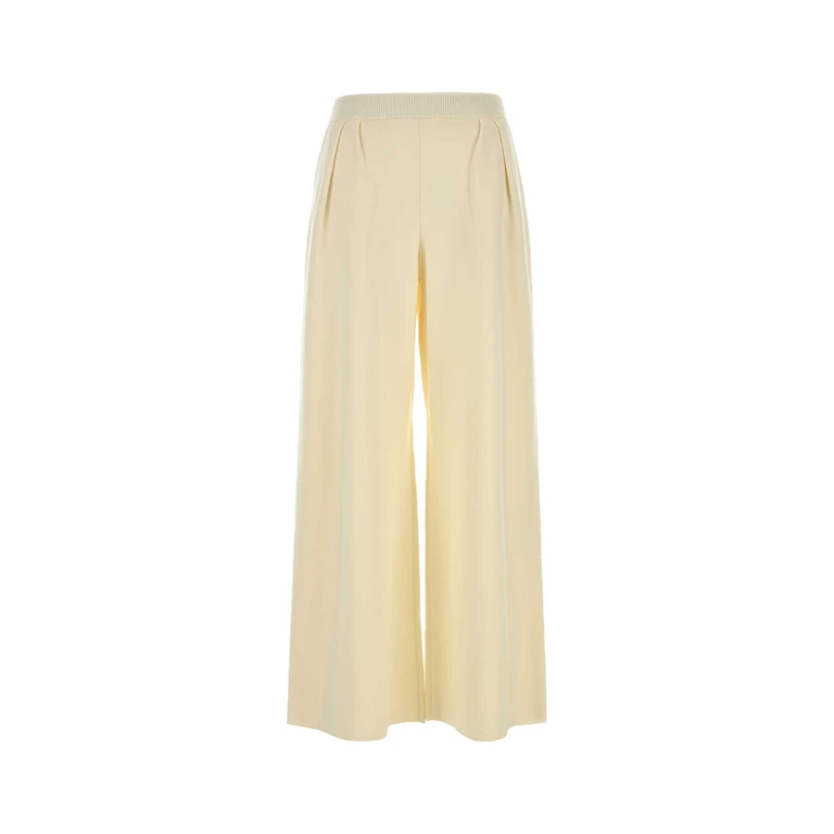 Max Mara Ivoryy Wool Wide-Leg Bora Pant Seta Exterior: Virgin Pantaloni - Women
