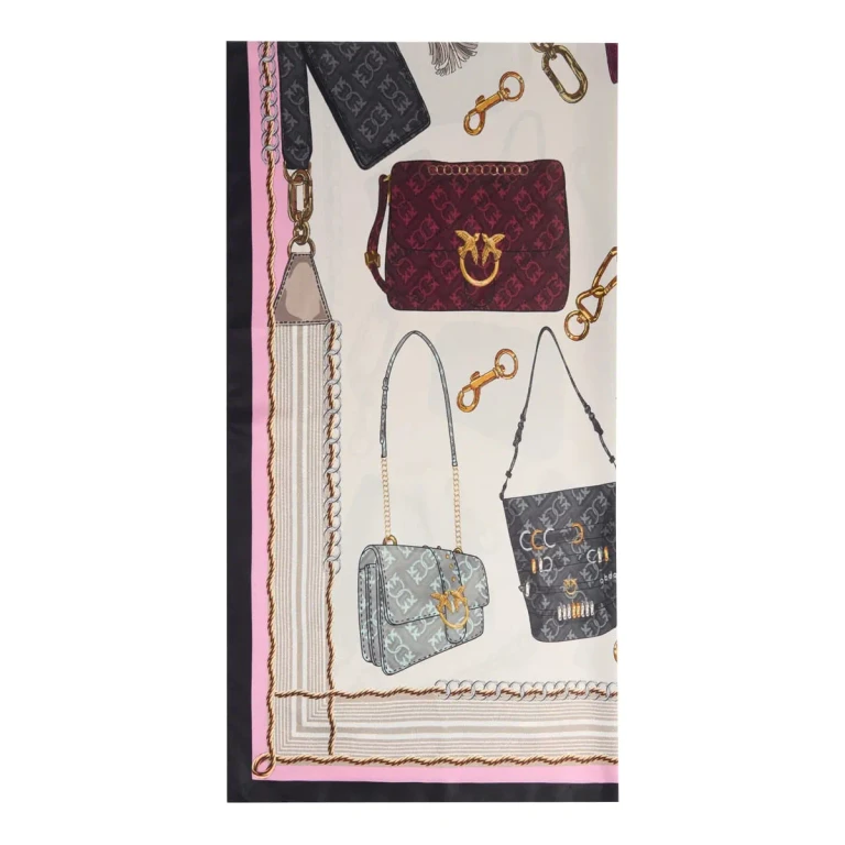 Pinko Limbo Silk And Viscose Blend Foulard With Multicolor Print
