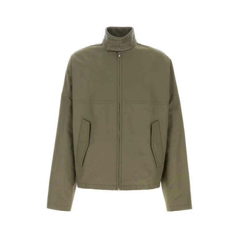 Bottega Veneta Sage Green Cotton Jacket Fango Giacche E Gilet - Men