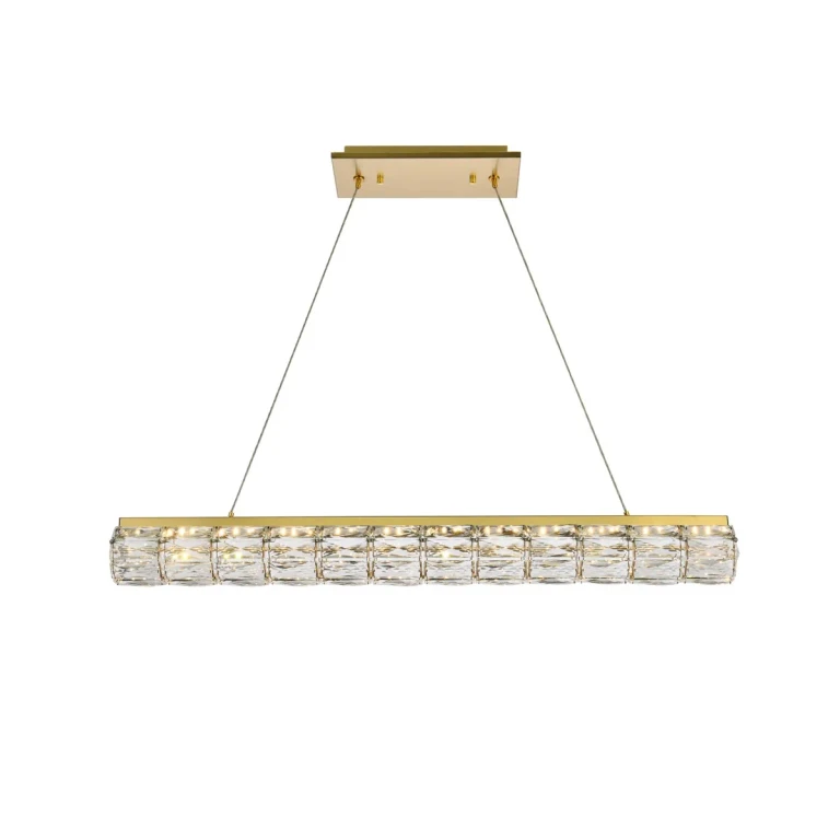 Gold LED Linear Pendant from the Valetta Collection
