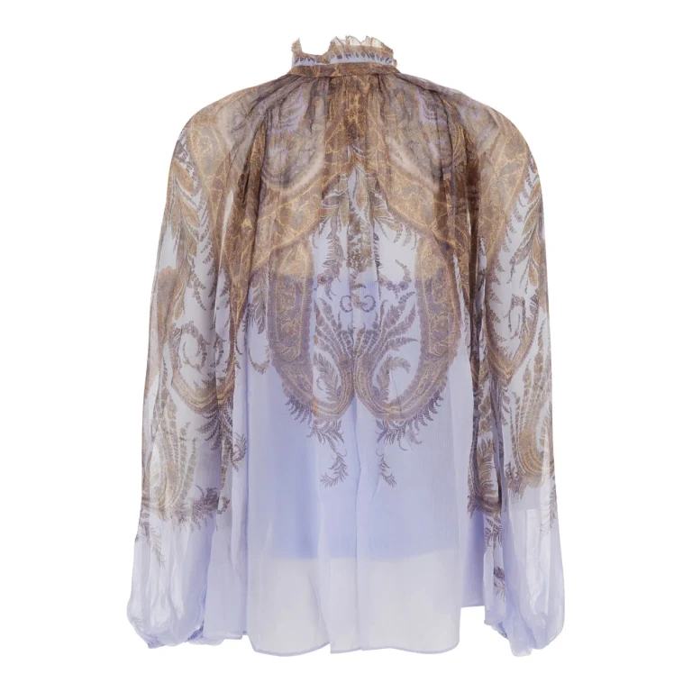 Zimmermann Printed Crepe Hypnotic Blouse