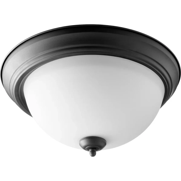 Quorum Home 3-Light 16" Flush Mount Ceiling Light in Noir